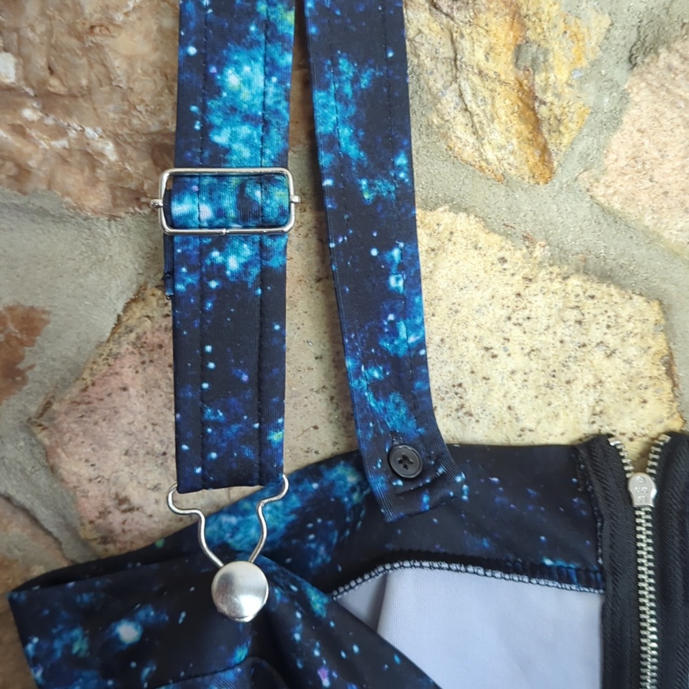 Hot topic Galaxy Print Suspender Skirt - Picture 7 of 12